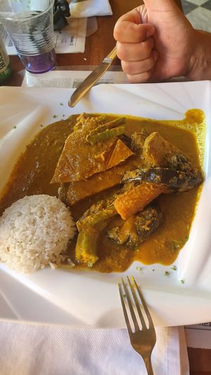 Vegan curry at La Redaccion in Trinidad
