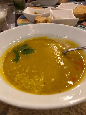 Vegan Pumpkin soup  at La Redaccion in Trinidad