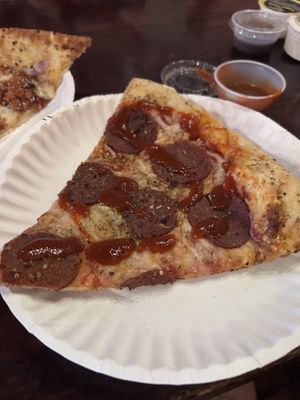 Fake ass pepperoni  at Mikey's Late Night Slice in Columbus