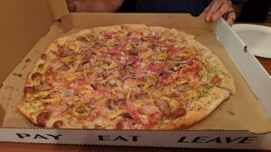 "the vegan" at Mikey's Late Night Slice in Columbus