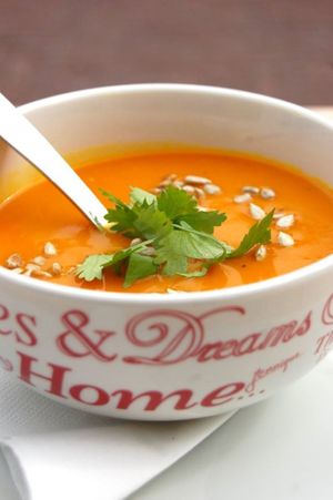 vegan pumpkin soup at Serenitea in Middelburg