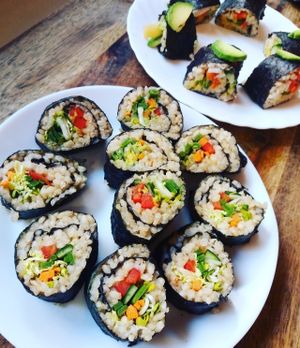 Vegan sushi  at RawAttitude in Malaga