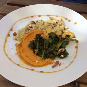 main dish of the menu  at RawAttitude in Malaga