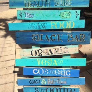 Sign outside at RawAttitude in Malaga