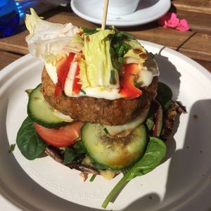 Portobello burger, Rawfood, Malaga at RawAttitude in Malaga