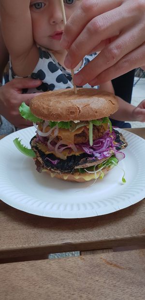 Portobello burger at RawAttitude in Malaga