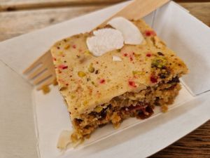 Cuthbert Slice at Pilgrims Coffee House in Lindisfarne