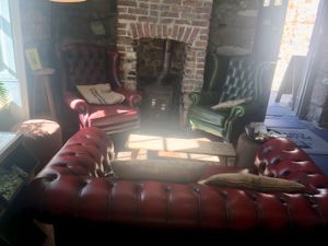 Where we sat for lunch. Very cosy and atmospheric.  at Pilgrims Coffee House in Lindisfarne