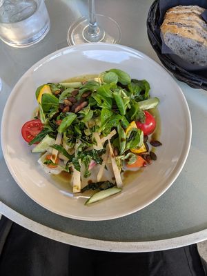 Small salad at Cafe Mair's in Fredericia