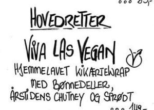 Menu  at Cafe Mair's in Fredericia