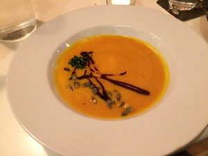 Pumpkin Soup!  at Cafe Mair's in Fredericia