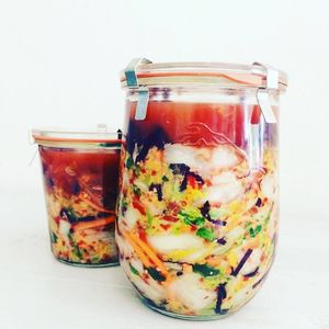 our homemade kimchi at Wildeküche in Berlin