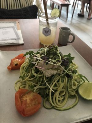 Raw zucchini pasta @ Vibe Café, Siem Reap at Vibe Cafe in Siem Reap
