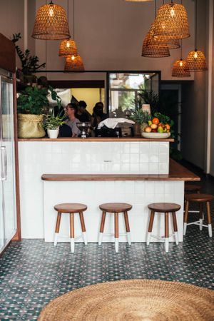 Beautiful interior details at Vibe Cafe in Siem Reap