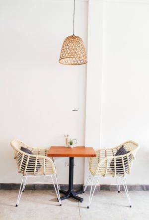 Comfy seating  at Vibe Cafe in Siem Reap