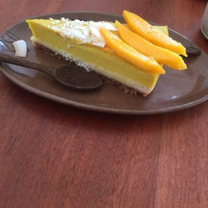 mango cheesecake at Vibe Cafe in Siem Reap
