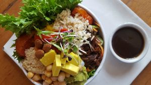 Earth to Table Bowl - all fresh vegan goodness at Vibe Cafe in Siem Reap