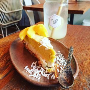 Mango cheescake  at Vibe Cafe in Siem Reap