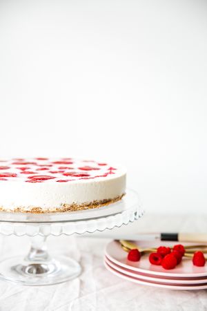 Raspberry Cream Cheesecake at Vibe Cafe in Siem Reap