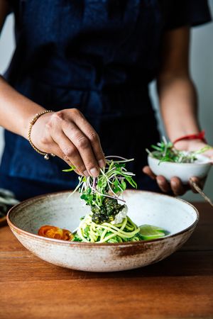 Zucchini Noodles at Vibe Cafe in Siem Reap