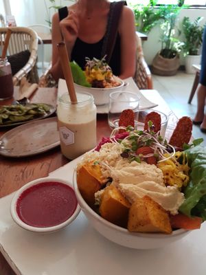 Virtue Bowl + Pure Love Smoothie  at Vibe Cafe in Siem Reap