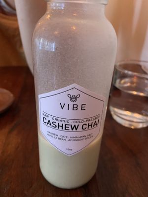Cashew chai so amazing! at Vibe Cafe in Siem Reap