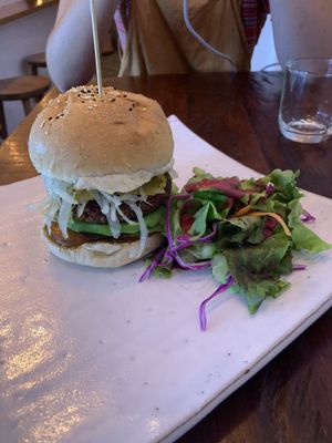 Nomad burger  at Vibe Cafe in Siem Reap