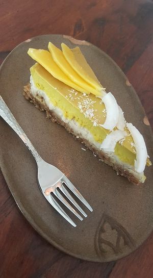Mango Cheesecake...AMAZING! My favorite dessert there!  at Vibe Cafe in Siem Reap