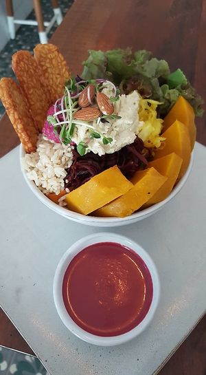 The Ritual Bowl. MY FAVORITE MEAL HERE! PURE HEAVEN at Vibe Cafe in Siem Reap