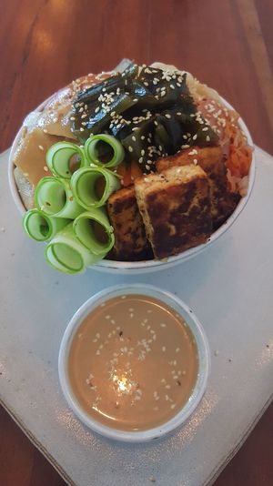 Japanese Macro Bowl! good, but could've been better.  at Vibe Cafe in Siem Reap