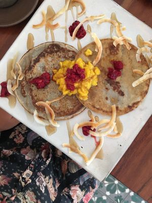 pancakes  at Vibe Cafe in Siem Reap