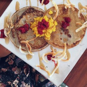 pancakes  at Vibe Cafe in Siem Reap