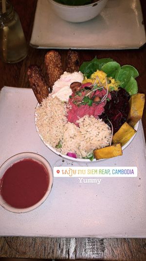 a salad bowl 😍 at Vibe Cafe in Siem Reap