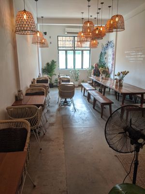 Upstairs area at Vibe Cafe in Siem Reap