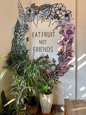 Painting on the first floor at Vibe Cafe in Siem Reap