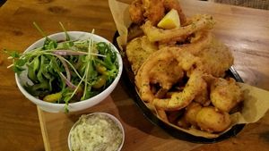 seafood basket at The Green Lion Pub in Rozelle