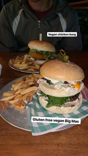 Burgers  at The Green Lion Pub in Rozelle