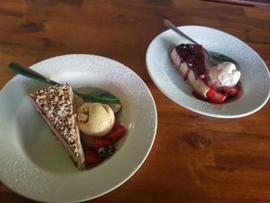 Gaytime and berry cheesecakes at The Green Lion Pub in Rozelle
