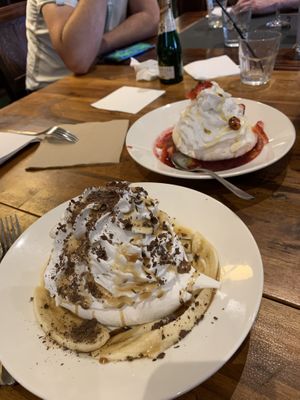Banoffee pavlova and Berry pavlova at The Green Lion Pub in Rozelle