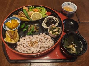 Vegan meal at Chikuyou in Yasugi