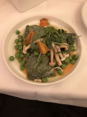 Mushroom raviolii  at Hollywood Brown Derby in Orlando