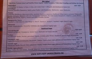 Vegan oven dishes at Der Auflauf in Wurzburg
