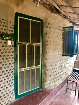 Serenity bottlehouse - our home for three nights! at Evergreen Ecolodge in Chitwan National Park