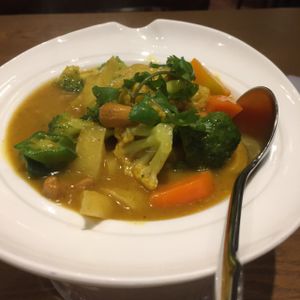 fresh mixed veg curry at Vegelife in Guangzhou