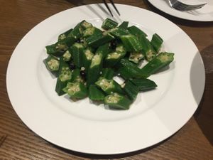 fried Bhindi at Vegelife in Guangzhou