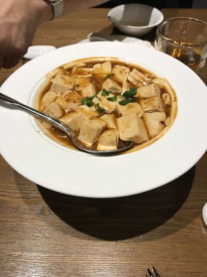 Aged mapo tofu at Vegelife in Guangzhou