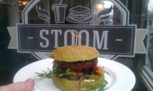 Come try our famous Vegan Seaweedburger. 100% vegan at Stoom in Middelburg
