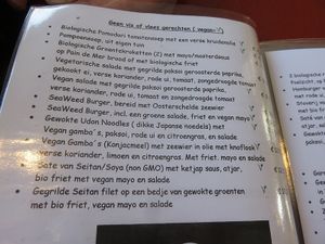 part of menu at Stoom Middelburg at Stoom in Middelburg