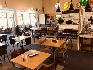 Retro Interior. Tried to capture the letters of “Stoom”, but that didn’t work. at Stoom in Middelburg