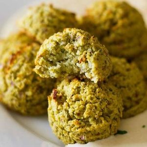 Lydia's Baked Falafel. Comes with Lydia's Sesame Dill Sauce. at Lydia's Health Foods in Petaluma